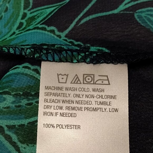 Iman: 3-Piece Blue-Green Floral Pant Set, Size 2X (Duster, Tank & Pull-On Pants) - Picture 15 of 15